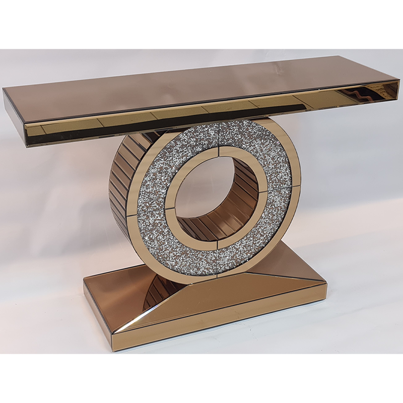 Console table on sale rose gold