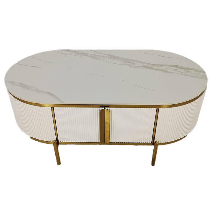 Tate Coffee Table With Gold Accents