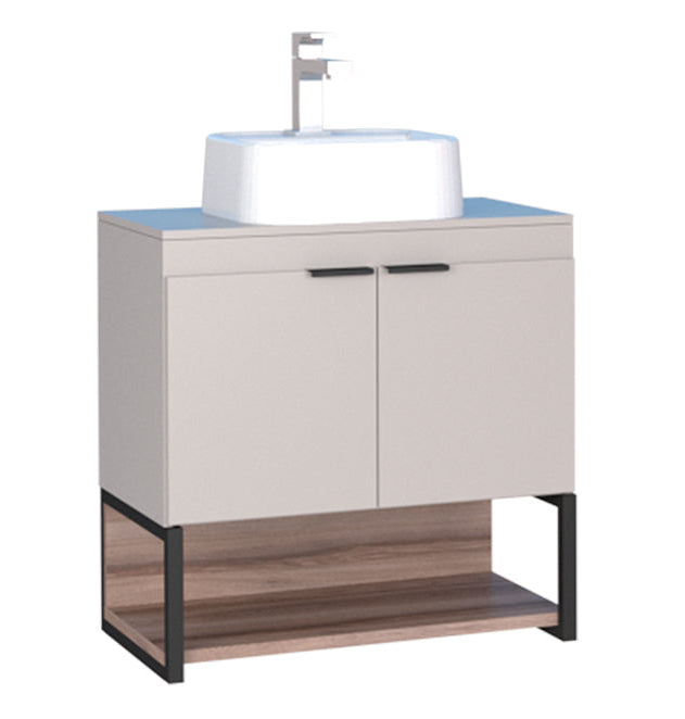 Salvia Wooden Bathroom Vanity With Duna Basin