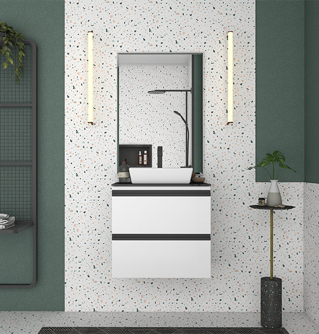 Gaia Steel Bathroom Vanity With Tempered Glass And Prisma Basin