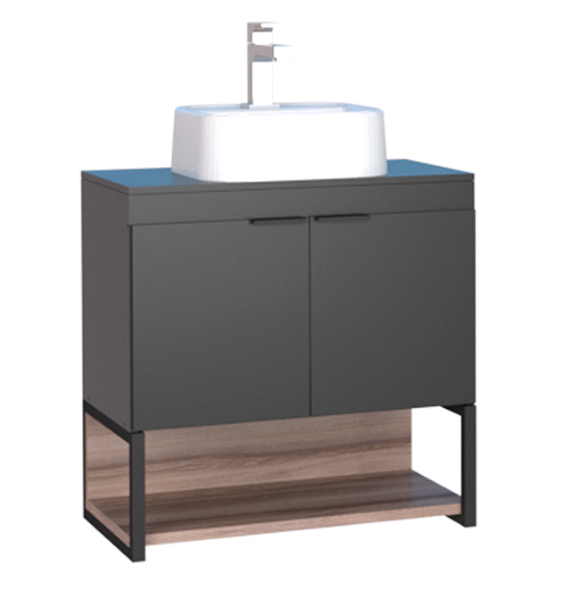 Salvia Wooden Bathroom Vanity With Duna Basin