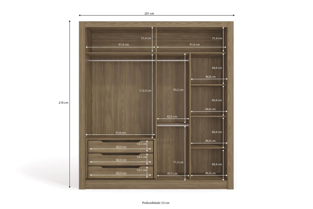 Sanchez 2 Door Wardrobe