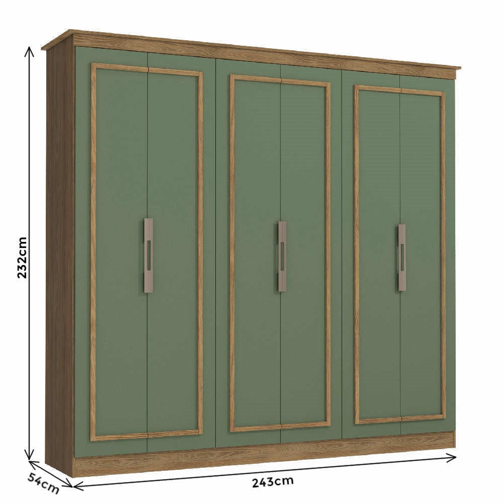 Escobar 6 Double Door Wardrobe