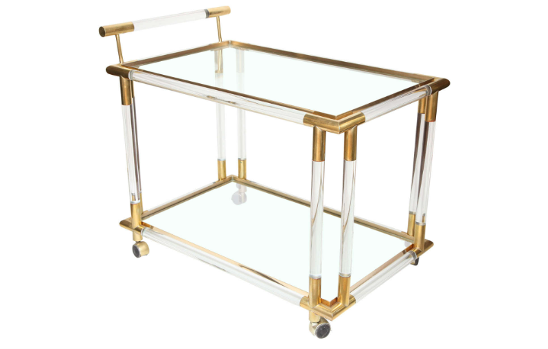 Taytum Lucite Tea/Bar Cart