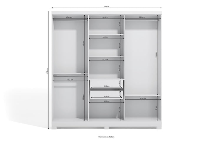 Hera 6 Door Wardrobe