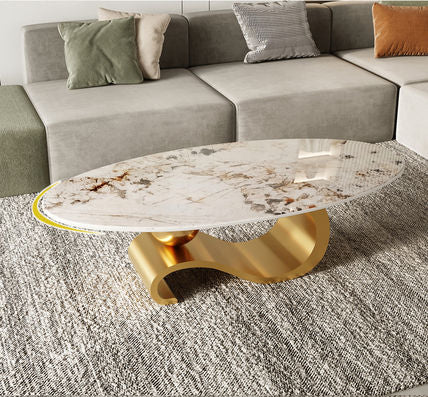 Raven Marble Top Modern Coffee Table