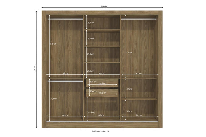 Estrada 3 Door Reversable Sliding Wardrobe