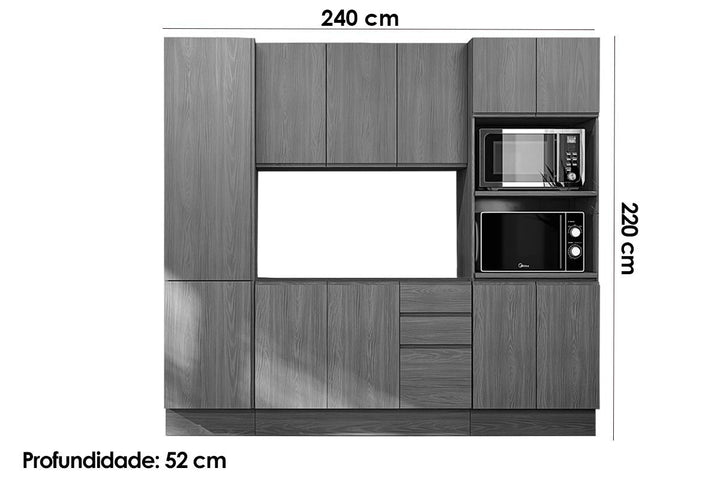 Ciela 4-Piece Kitchen Unit (1 Top + 1 Counter + 2 Pantry Units)