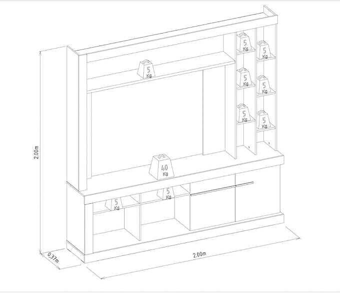 Canela Entertainment Center Plasma Stand