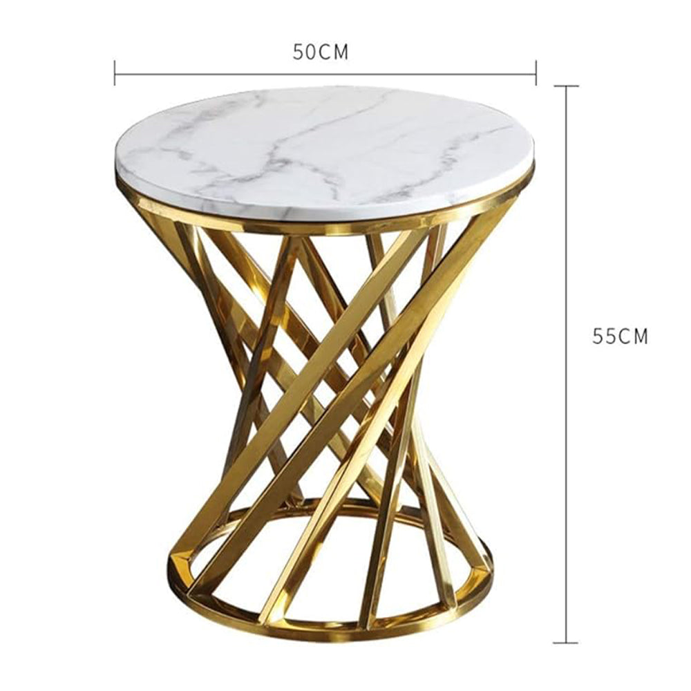 Mercy Round Marble Side Table