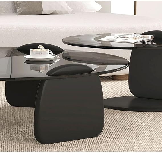 Nubia Tempered Glass Nesting Coffee Table