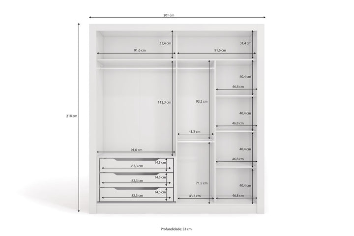 Sanchez 2 Door Wardrobe