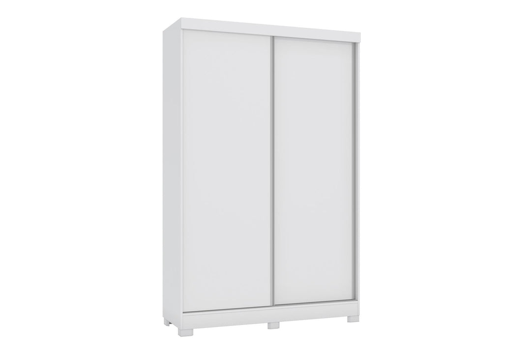 Mivada 2 Sliding Door With Mirror Wardrobe White