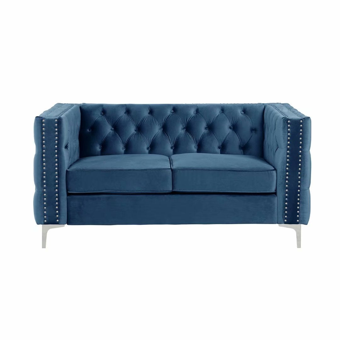 Oxford  2 Seater Buttoned Couch With Piping