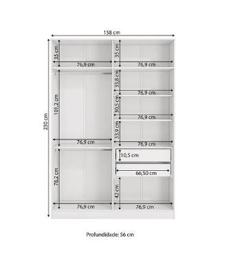 Belmonte 4 Doors Wardrobe