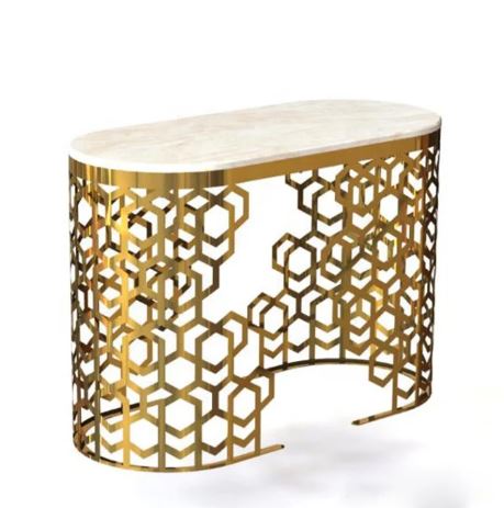 Dulcie Luxurious Gold Console Table