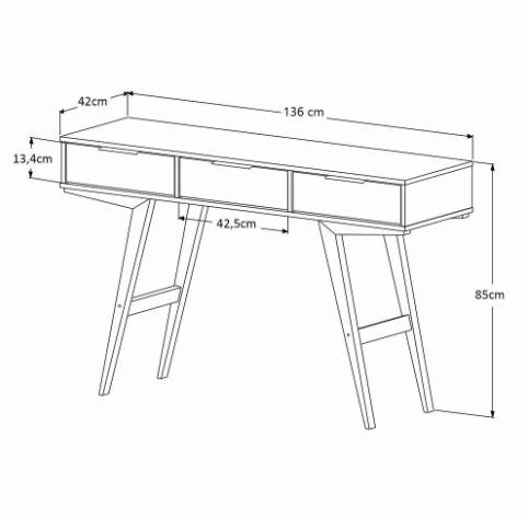 Aparador Corner Three Drawer Sideboard