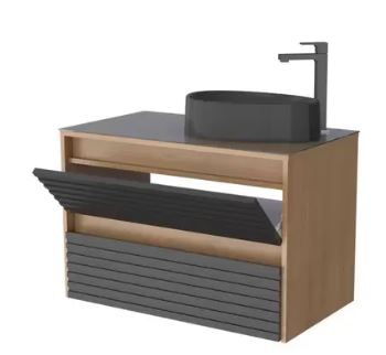 Osaka Wooden Bathroom Vanity With Petra Basin