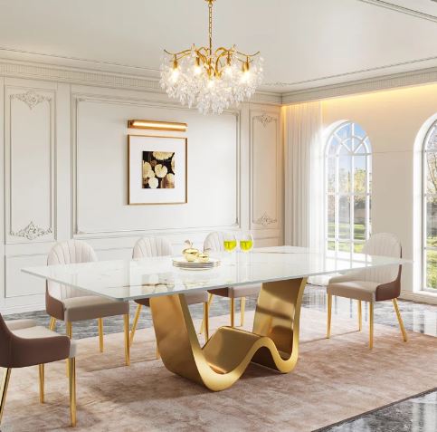 W-Shaped Luxe Dinning Table Only