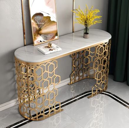 Dulcie Luxurious Gold Console Table