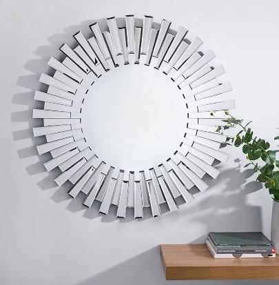 Lily Silver Round Mirror