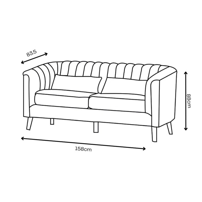 Sylvie Velvet 2 Seater Sofa