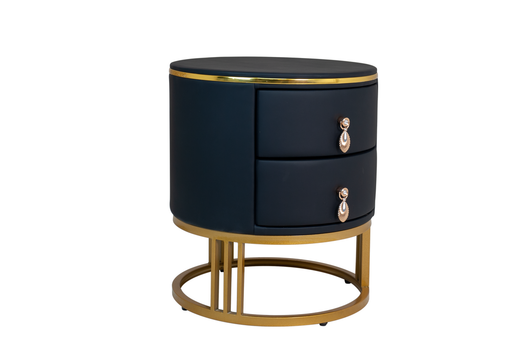 Jade Rounded Leather Pedestal