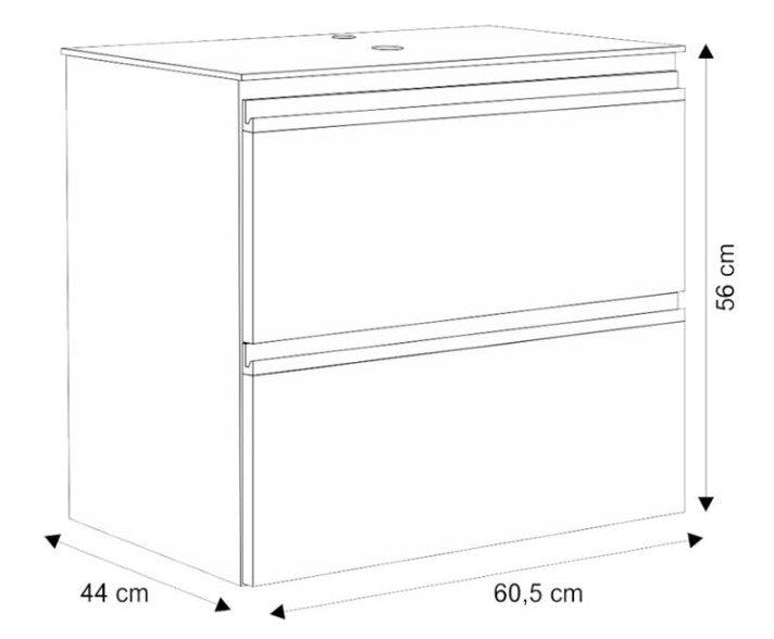 Gaia Steel  Bathroom Vanity With Prisma Basin