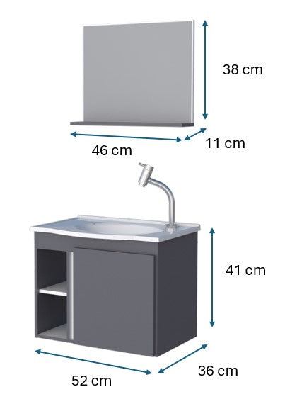 Safira Bathroom Wooden Kit