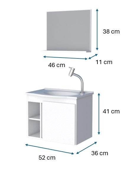 Safira Bathroom Wooden Kit