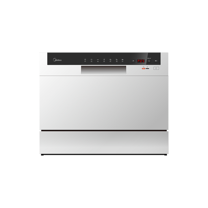 Midea 6 Place Counter Top Dishwasher white