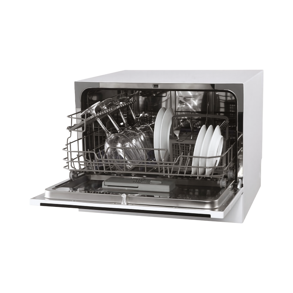 Midea 6 Place Counter Top Dishwasher white