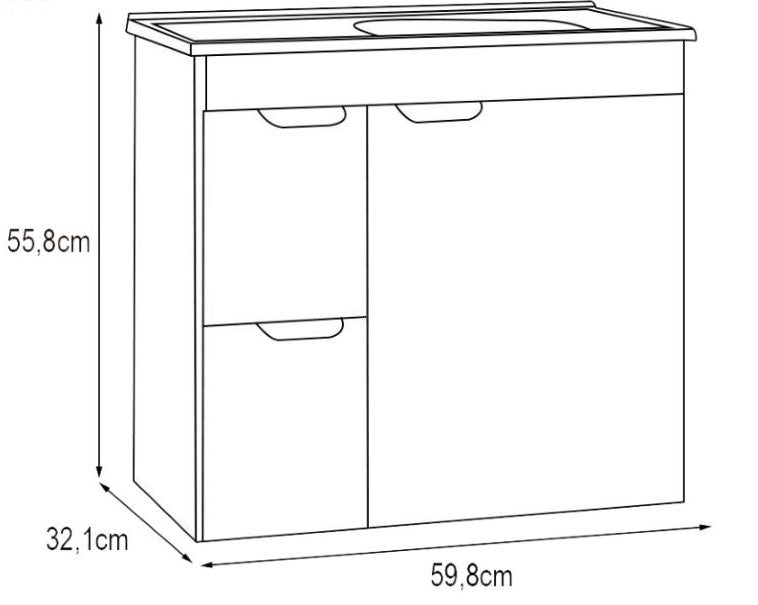 Margarida Wooden Bathroom Vanity