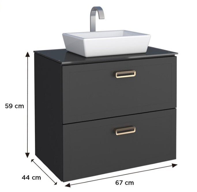 Odin Bathroom Steel Vanity With Prisma Basin