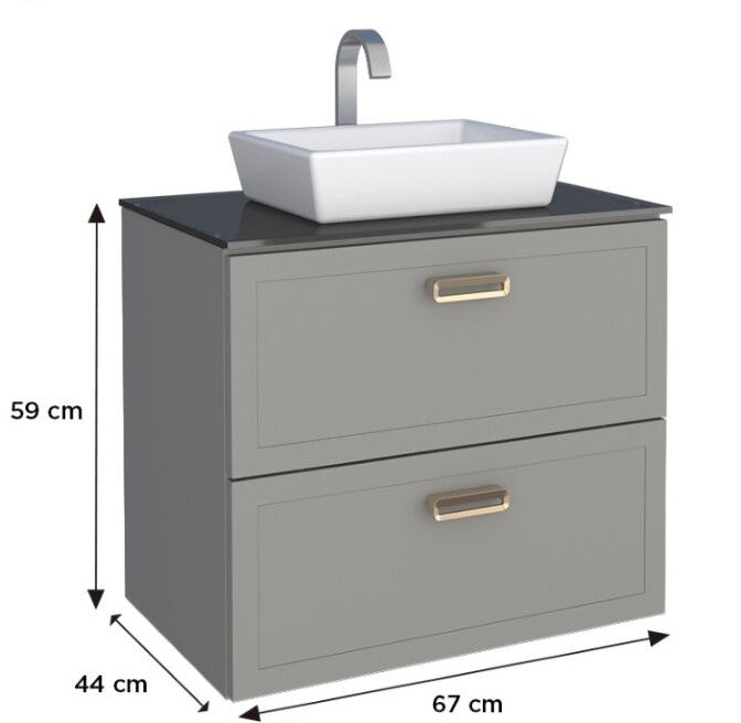 Odin Bathroom Steel Vanity With Prisma Basin