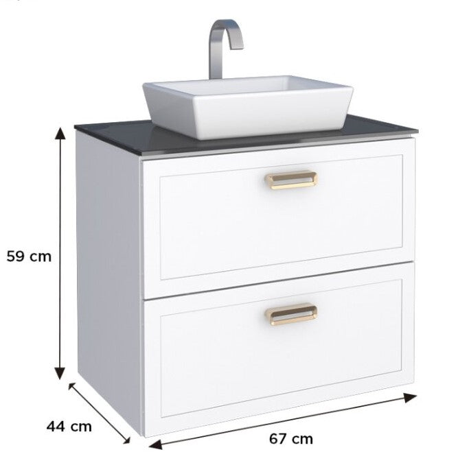 Odin Bathroom Steel Vanity With Prisma Basin