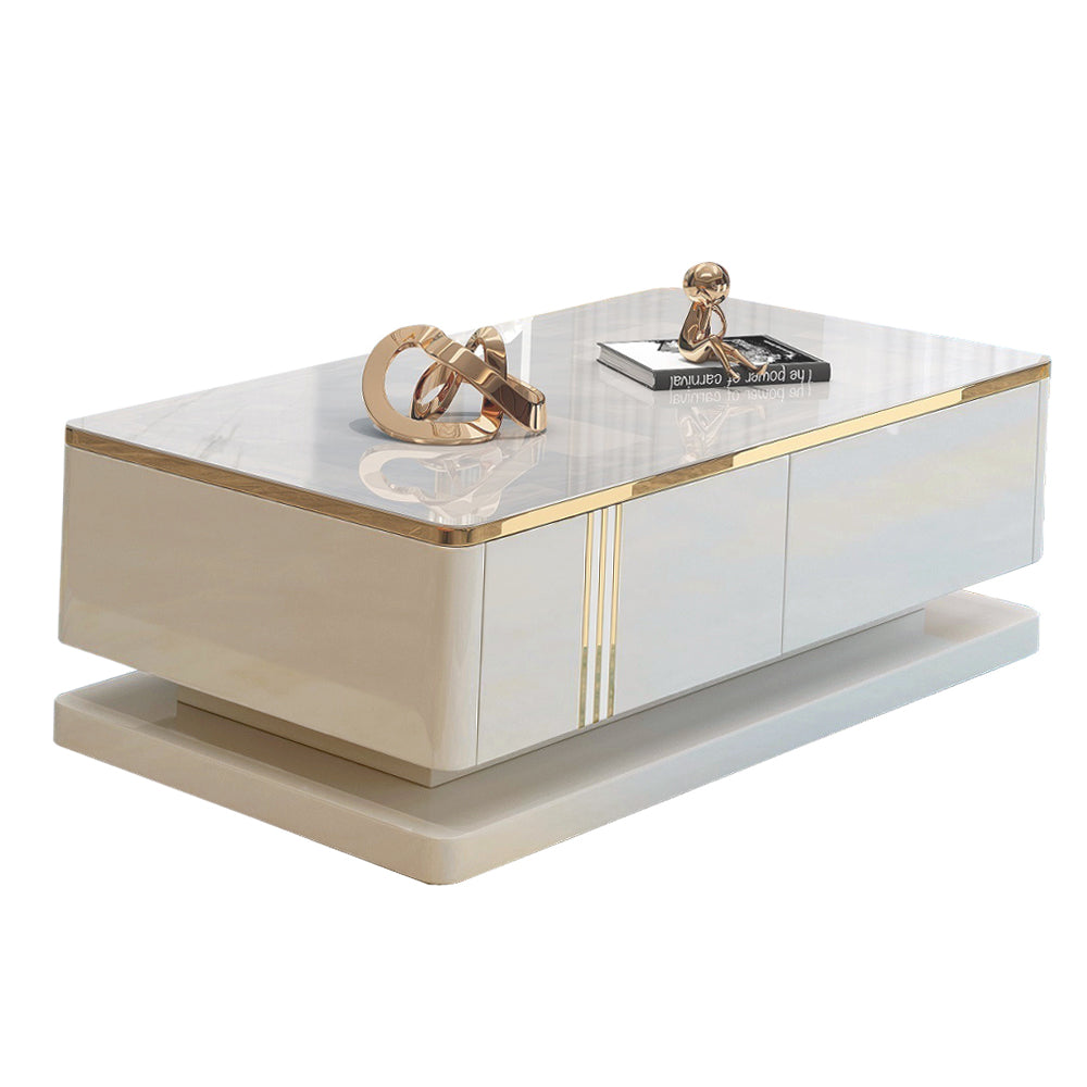 Driana Coffee Table Gloss Beige/gold