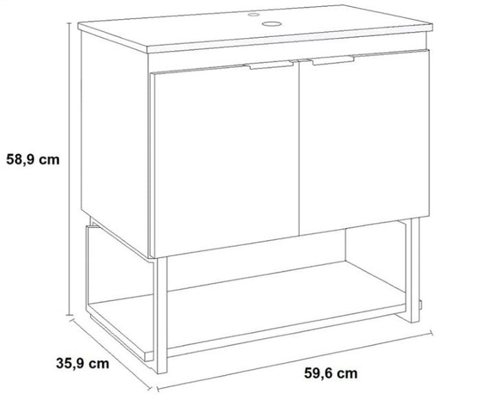 Salvia Wooden Bathroom Vanity With Duna Basin