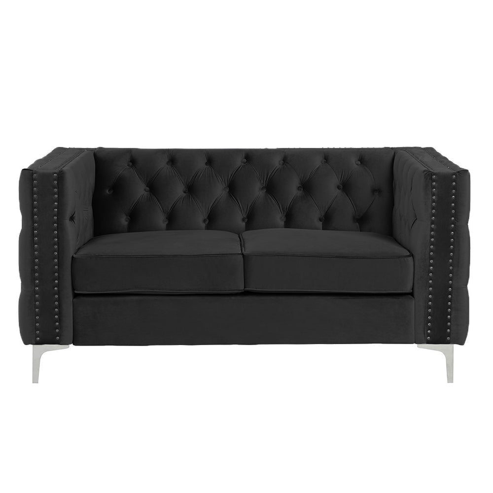 Oxford  2 Seater Buttoned Couch With Piping