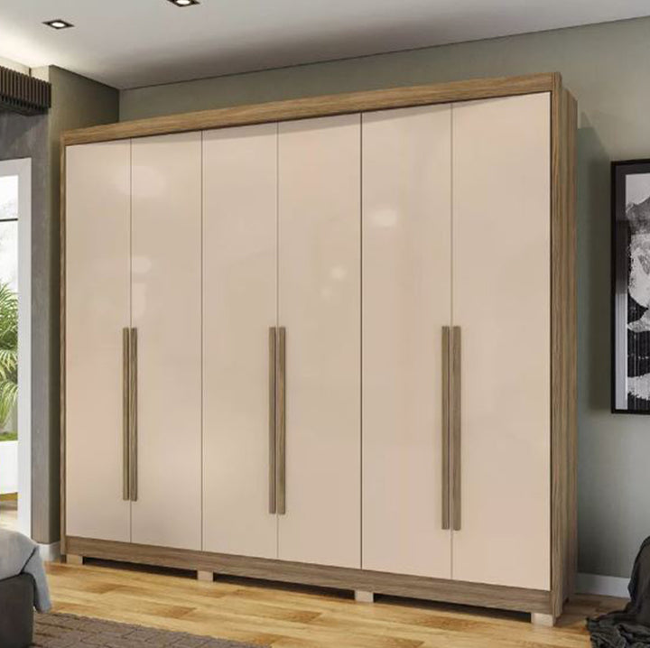 Rodriguez 6 Door Wardrobe With Mirror