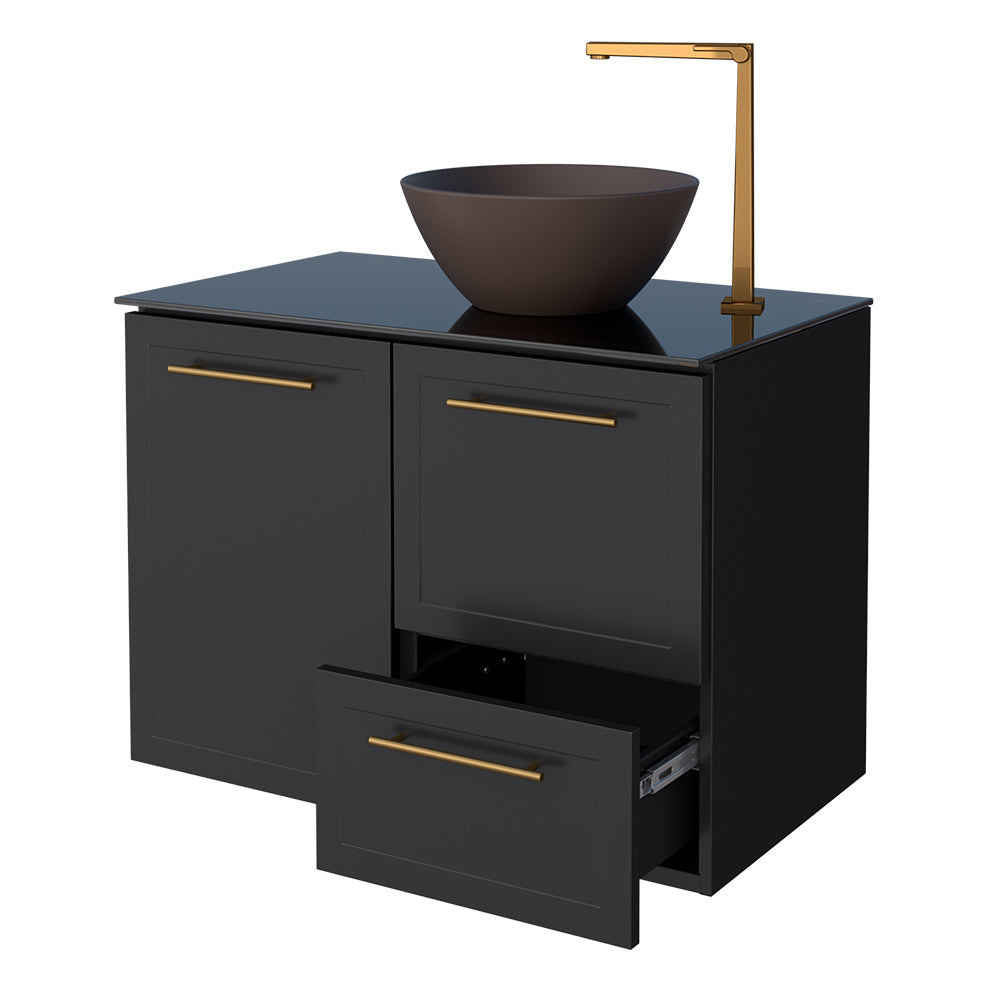 Jambo Tempered Glass Bathroom Vanity- Cuia Basin