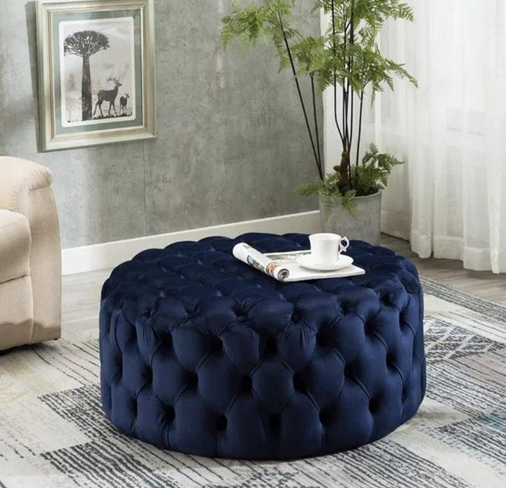 Clark Round Button Ottoman