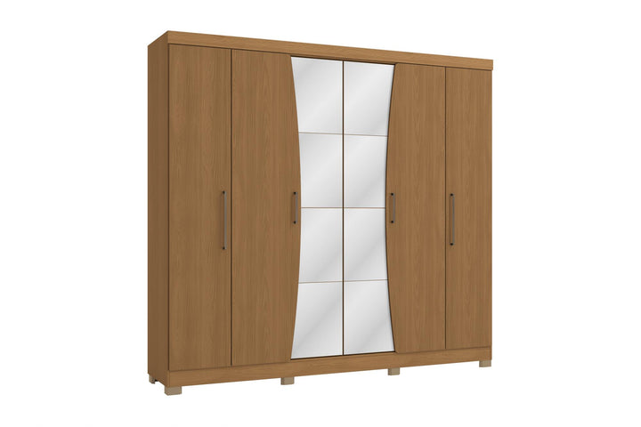 Fabiana 6 Door Wardrobe With Mirror