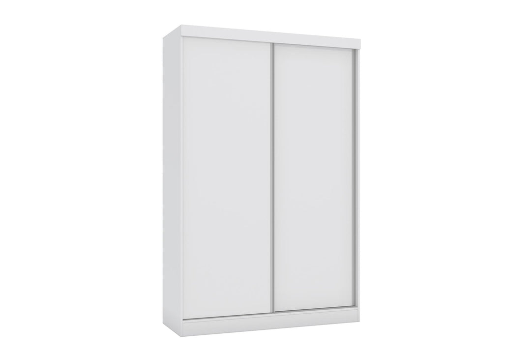 Mivada 2 Sliding Door With Mirror Wardrobe White