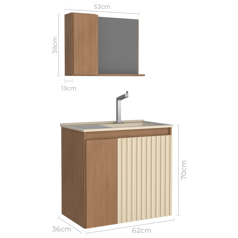 Camomila Wooden Bathroom Vanity Kit