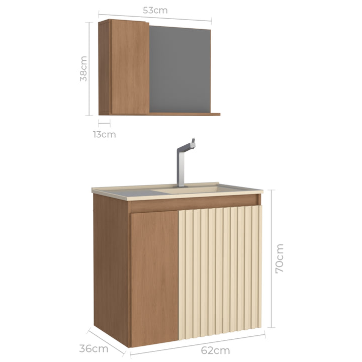 Camomila Wooden Bathroom Vanity Kit