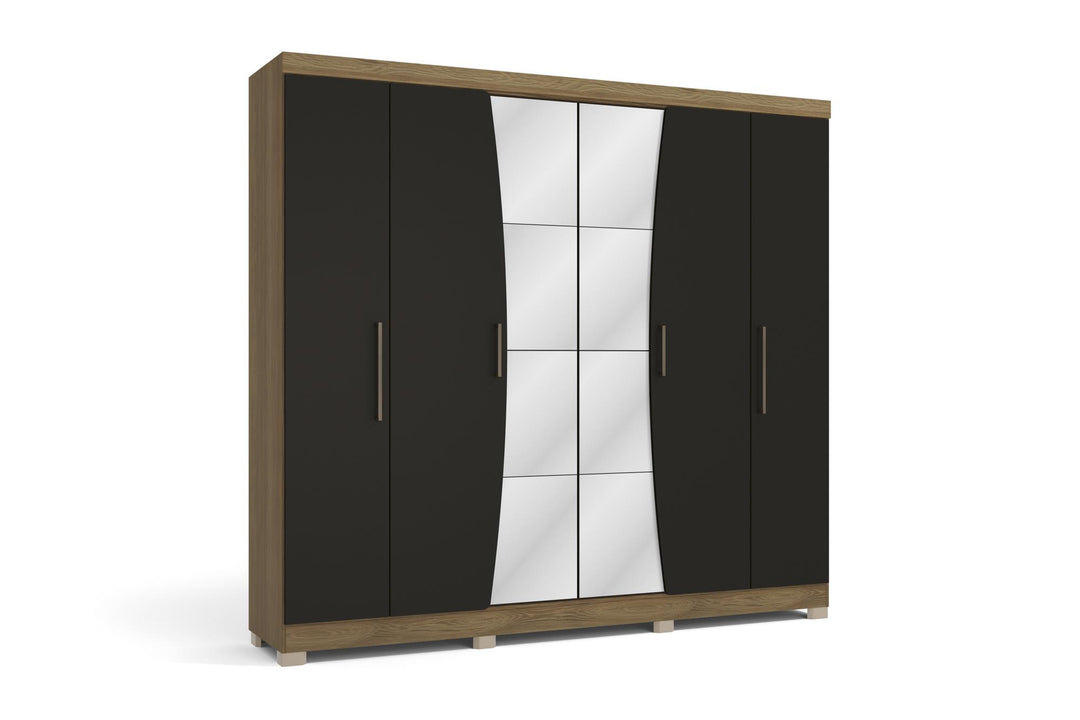 Fabiana 6 Door Wardrobe With Mirror