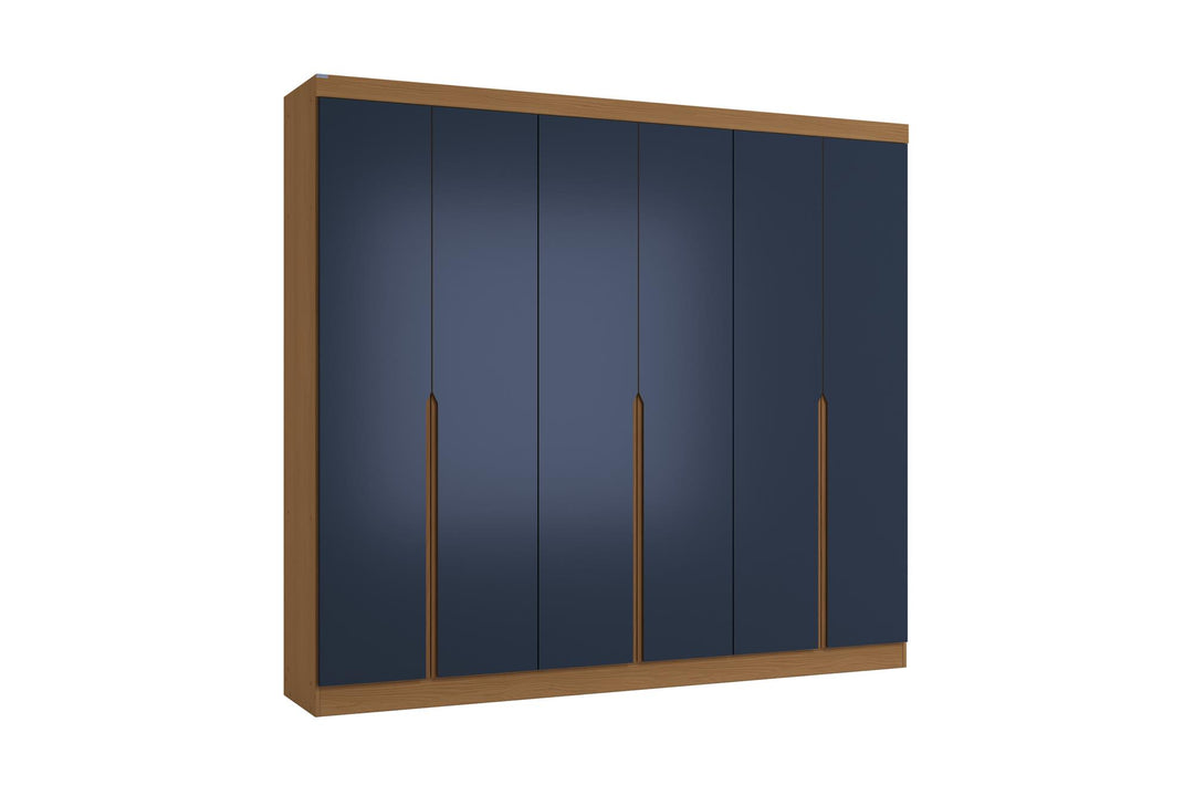 Urmas 6 Door Wardrobe Deep Blue