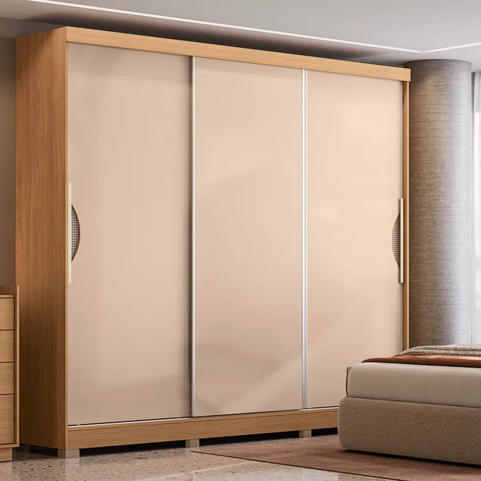 Rosaphine 3 Door Sliding Wardrobe Revisible Doors