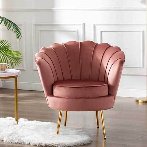 Tulip Single Seater Velvet Couch